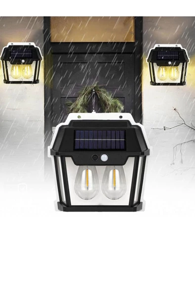 4 adet sensörlü Güneş Enerjili Bahçe Aydınlatma Duvar Lambası  Su Geçirmez Güneş  enerjili aplik - 5