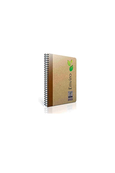 Gıpta Enviro Defter Kraft Çizgili Spiralli Sert Kapak 100 Yaprak 13x21 Cm