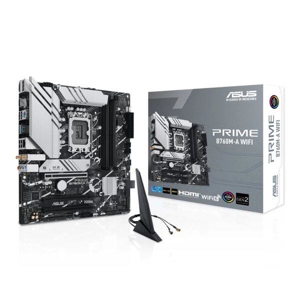 ASUS PRIME B760M-A WIFI-6E DDR5 HDMI-DP PCIE 4.0 1700p mATX