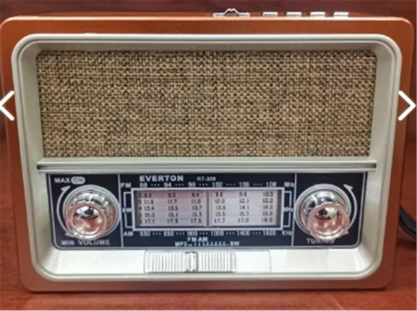 Everton RT-359 Fm-Am-Sw-Usb&Tf Player Güneş Enerjili Nostaljik Radyo