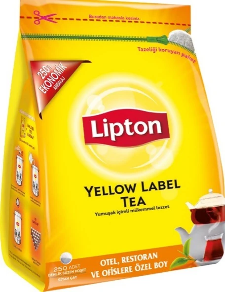 Lipton Yellow Label 3.2 gr 250'li Demlik Poşet Çay