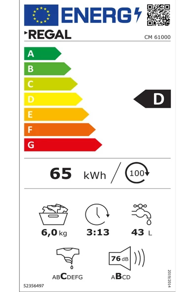 Regal CMI 121202 Y 12 kg 1200 Devir Çamaşır Makinesi - 7