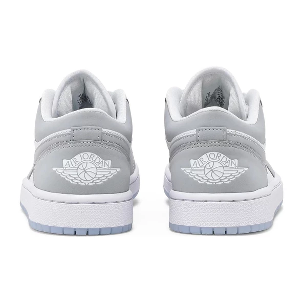 Air Jordan 1 Low White Wolf Grey - Resim 4
