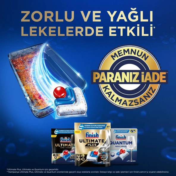 Finish Ultimate Plus 75 Kapsül Bulaşık Makinesi Deterjanı Tableti (1 x 75 Kapsül) - 8