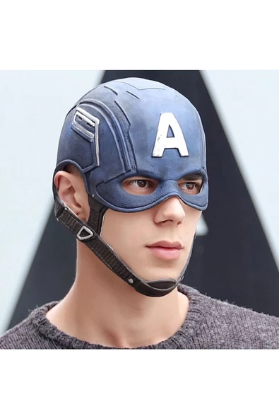 BAMM Kaptan Amerika Marvel Cosplay Halloween Cadılar Bayramı Maske - 2