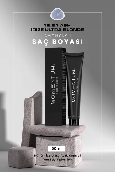 Momentum Saç Boyası Ash Irize Ultra Blonde 12.21 60 ml