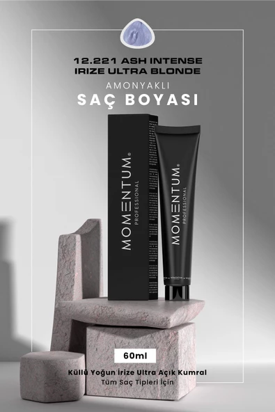 Momentum Saç Boyası Ash Intense Irize Ultra Blonde 12.221 60 ml ürün görseli 1