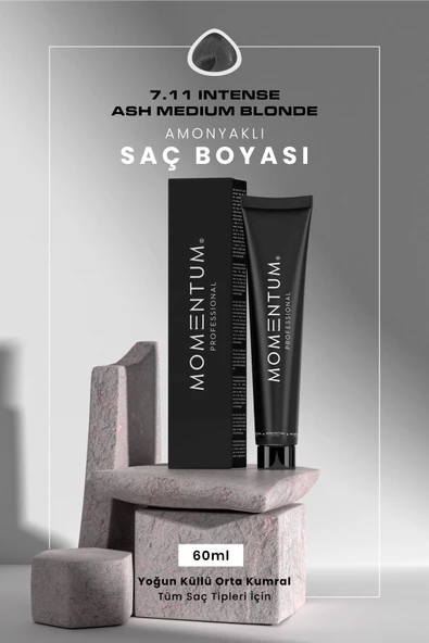 Momentum Saç Boyası Intense Ash Medium Blonde 7.11 60 ml