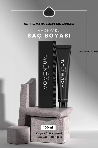 Momentum Saç Boyası 6.1 DARK ASH BLONDE 100 ML