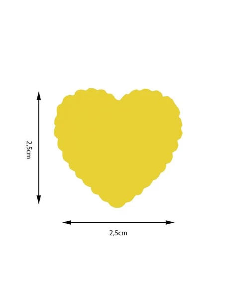 Kamei Şekilli Delgeç Kalp 2.5 cm KM8810 - 6