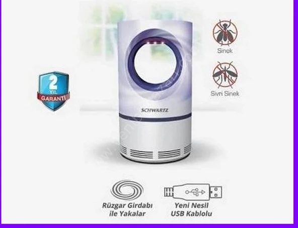 Schwartz swik 9611 Taşınabilir Sinek Sivrisinek Öldürücü Beyaz