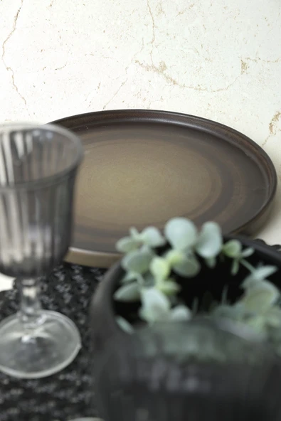 Keramika Keraart Vintage Stackable Servis Tabağı 27 Cm 6 Adet 21781 - Resim 5