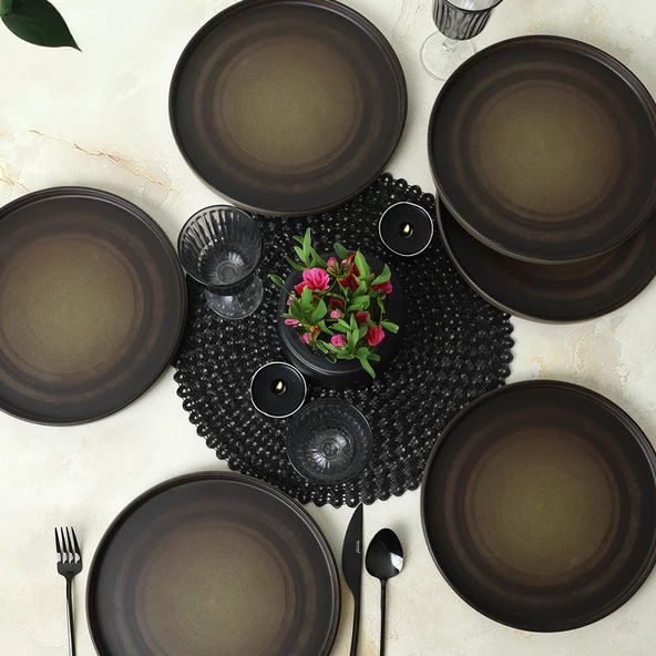 Keramika Keraart Vintage Stackable Servis Tabağı 27 Cm 6 Adet 21781