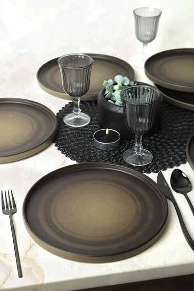 Keramika Keraart Vintage Stackable Servis Tabağı 27 Cm 6 Adet 21781 ürün görseli 1