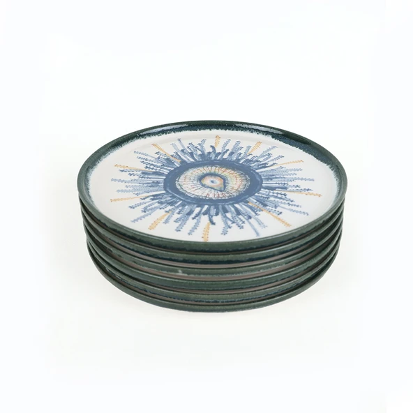 Keramika Hydra Nordic Pasta Tabağı 22 Cm 6 Adet 21286 - 6