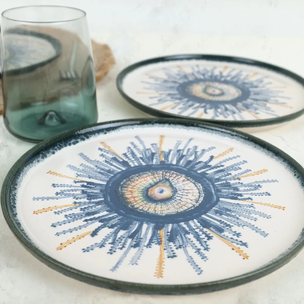 Keramika Hydra Nordic Pasta Tabağı 22 Cm 6 Adet 21286 - 3