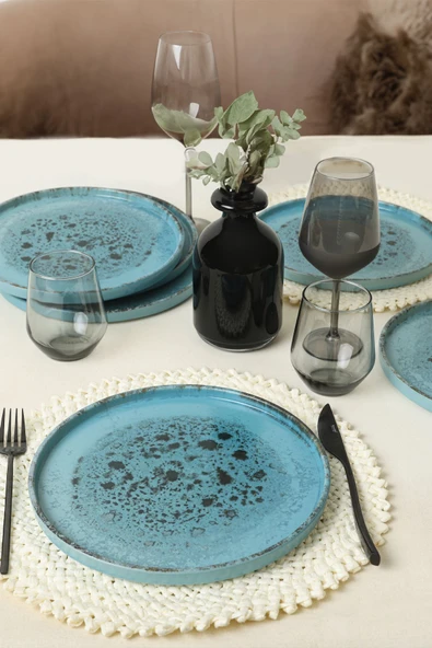 Keramika Keraart Okyanus Esintisi Stackable Servis Tabağı 27 Cm 6 Adet 21718 - Resim 1