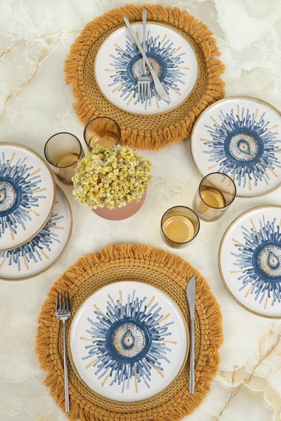 Keramika Hydra Nordic Pasta Tabağı 22 Cm 6 Adet 21352 ürün görseli 1