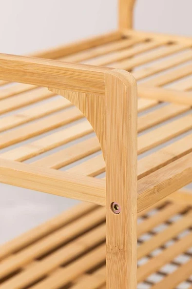 Digithome Bambu Xl Kirli Sepetli 2 Raflı Çok Amaçlı Banyo Düzenleyici Çamaşır Sepeti Organizer DB-0004 - 7