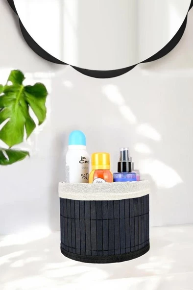 Digithome Bambu Çok Amaçlı Saklama Kutusu Düzenleyici Küçük Boy Organizer Siyah 18 Cm - CL-6008-5 C1-1-121