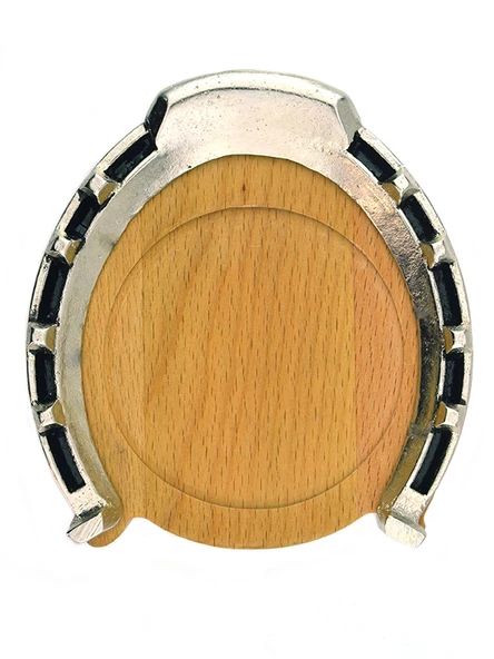 At Nalı Metal Rölyefli Doğal Ahşap Bardak Altlığı - 9