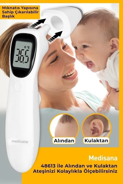 Medisana Alman Tasarım Alından ve Kulaktan Temassız Ateş Ölçer 48613 - 4