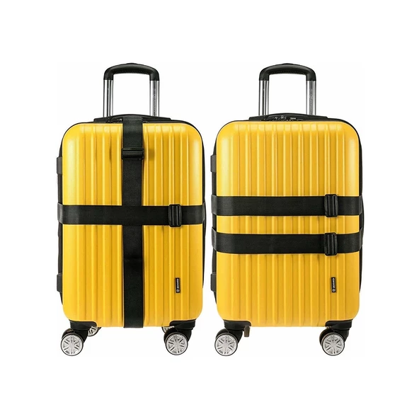 2 Adet Gri 2 Adet Bordo Valiz Kemeri 4 Cm Toplam 4 Adet - Resim 2