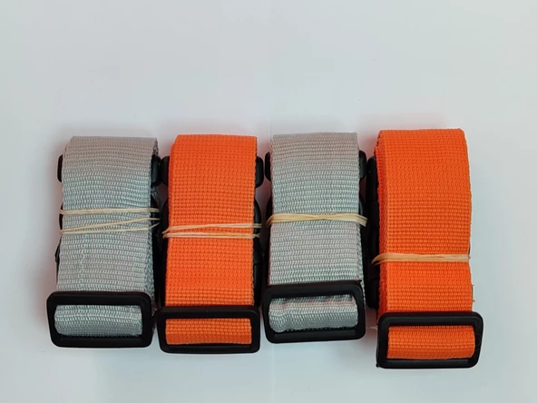 2 Adet Gri 2 Adet Turuncu Valiz Kemeri 4 Cm Toplam 4 Adet ürün görseli