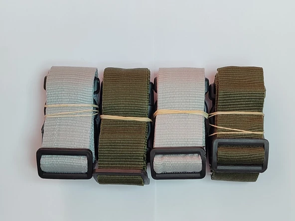 2 Adet Gri 2 Adet Haki Yeşil Valiz Kemeri 4 Cm Toplam 4 Adet ürün görseli