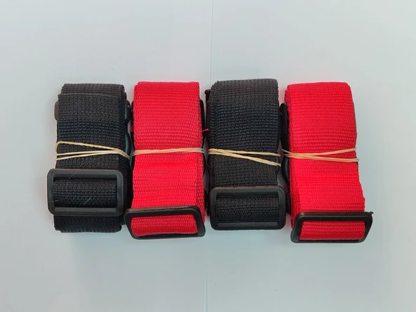 2 Adet Siyah 2 Adet Kırmızı Valiz Kemeri 4 Cm Toplam 4 Adet ürün görseli