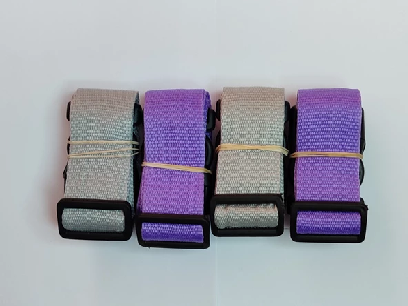 2 Adet Gri 2 Adet Mor Valiz Kemeri 4 Cm Toplam 4 Adet ürün görseli