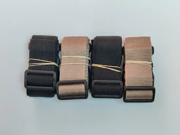 2 Adet Siyah 2 Adet Bej Valiz Kemeri 4 Cm Toplam 4 Adet