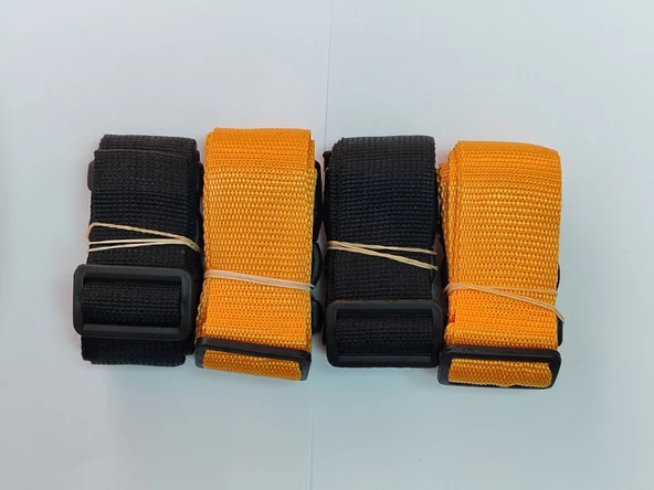 2 Adet Siyah 2 Adet Portakal Valiz Kemeri 4 Cm Toplam 4 Adet ürün görseli