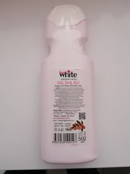 Argan Yağlı Evitaminli Aleo Veralı Gül  Duş Jeli 500ML - 3