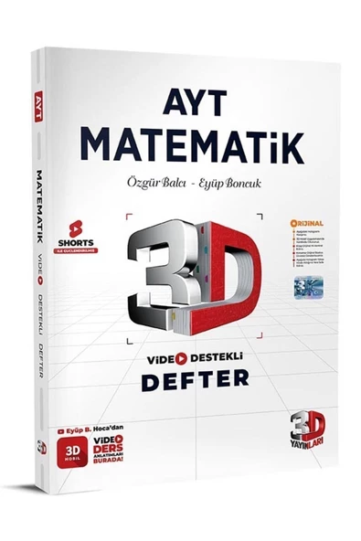 3d Ayt Matematik Defter Video Destekli