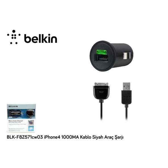 Belkin BLK-F8Z571CW03 iPhone3 Uyumlu Araç Şarj aleti