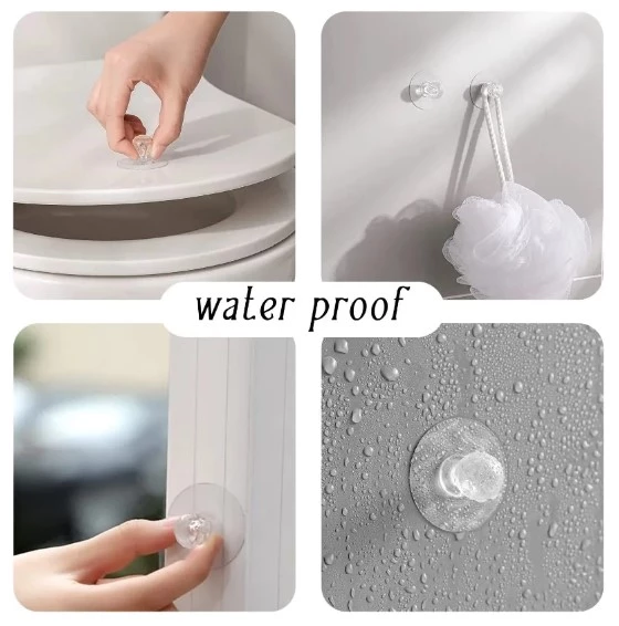 Çok Amaçlı Yapışkan Kristal Tutacak Kulp 4 Adet - 5