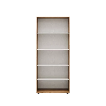Oryana 2 Kapaklı 5 Bölmeli Gardırop-Koyu Ceviz 90x210x62 cm - 2