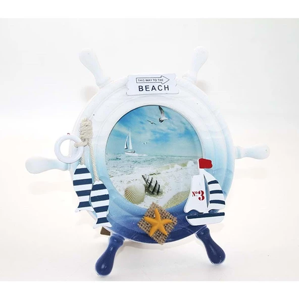 Ahşap Marin Dümenli Çerceve ürün görseli