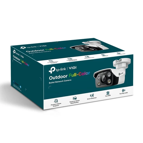 TP-Link VIGI C350 4mm 5MP Full-Color Bullet IP Kamera (1/2.7",30fps,FHD,H265+) - Resim 5
