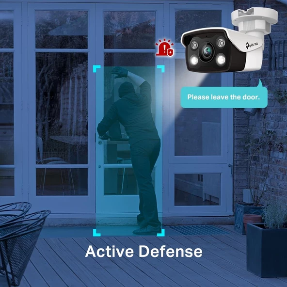 TP-Link VIGI C350 4mm 5MP Full-Color Bullet IP Kamera (1/2.7",30fps,FHD,H265+) - Resim 12