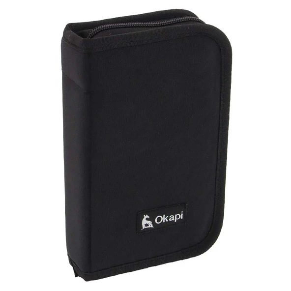 Okapi İki Kapaklı Kalemlik Siyah / OKP-123/S ürün görseli