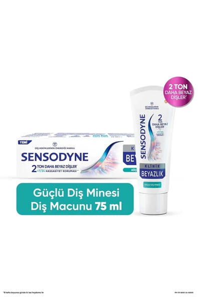 SENSODYNE,Klinik Beyazlık Güçlü Diş Minesi Diş Macunu 75ml