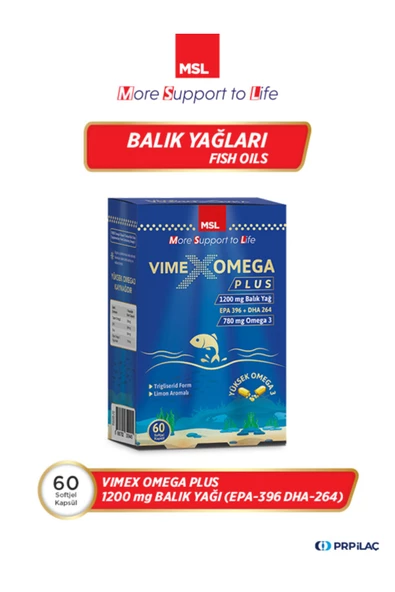 MSL,Vimex Omega Plus Kapsül 60lı