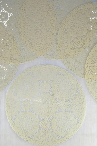 Digithome Acar 6’lı Amerikan Servisi Supla Yuvarlak Krem 38 Cm – ACR-279 C320.033 - 2