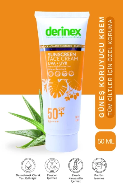 DERİNEX,Güneş Koruyucu Krem 50 Spf 50 ml