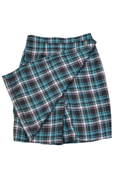 Kadın Ekose Kolej Şort Etek Yeşil Füme MNS-26 - Resim 3