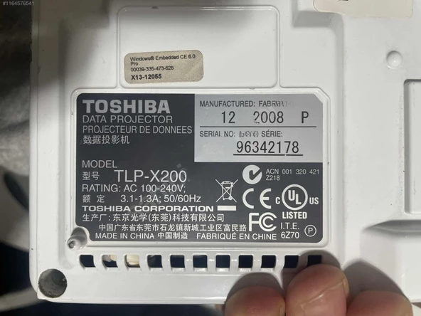 TOSHIBA PROJEKSİYON TLP-X200 MODEL- HDMI LI ORJİNAL LAMBA 2.500 SAAT GARANTİ -KONUŞAN CİHAZ-KUMANDA, HDMI VE VGA Kablo (YENİLENMİŞ TEŞHİR ÜRÜNÜ!) - Resim 3