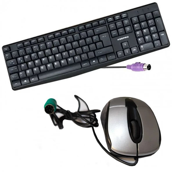 Keepro KP-1463 Standart PS-2 Kablolu Klavye +PS/2 gri Mouse