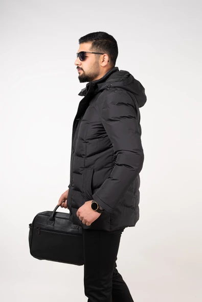 MONTESORİ KAPŞONLU ERKEK ŞİŞME MONT - 8